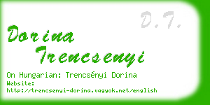 dorina trencsenyi business card