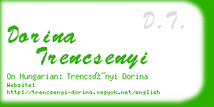 dorina trencsenyi business card